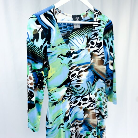 Women's Whimsical Libra Dress Unique Abstract Butterfly Tiered Ruffled Dress - Picture 2 of 13